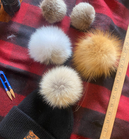 Luxurious Fur Pom-pom Toques