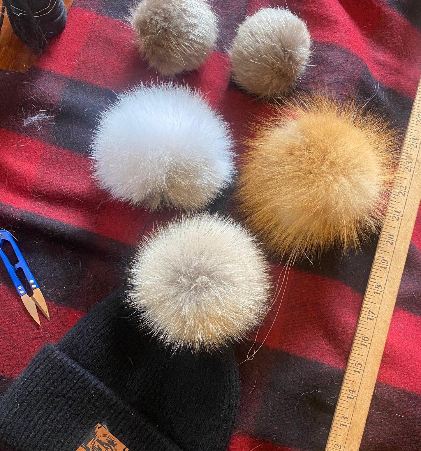 Luxurious Fur Pom-pom Toques