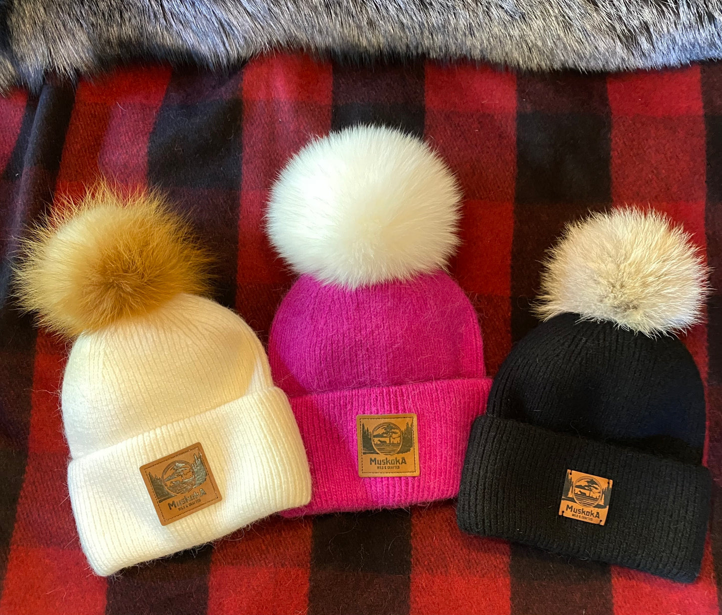 Luxurious Fur Pom-pom Toques